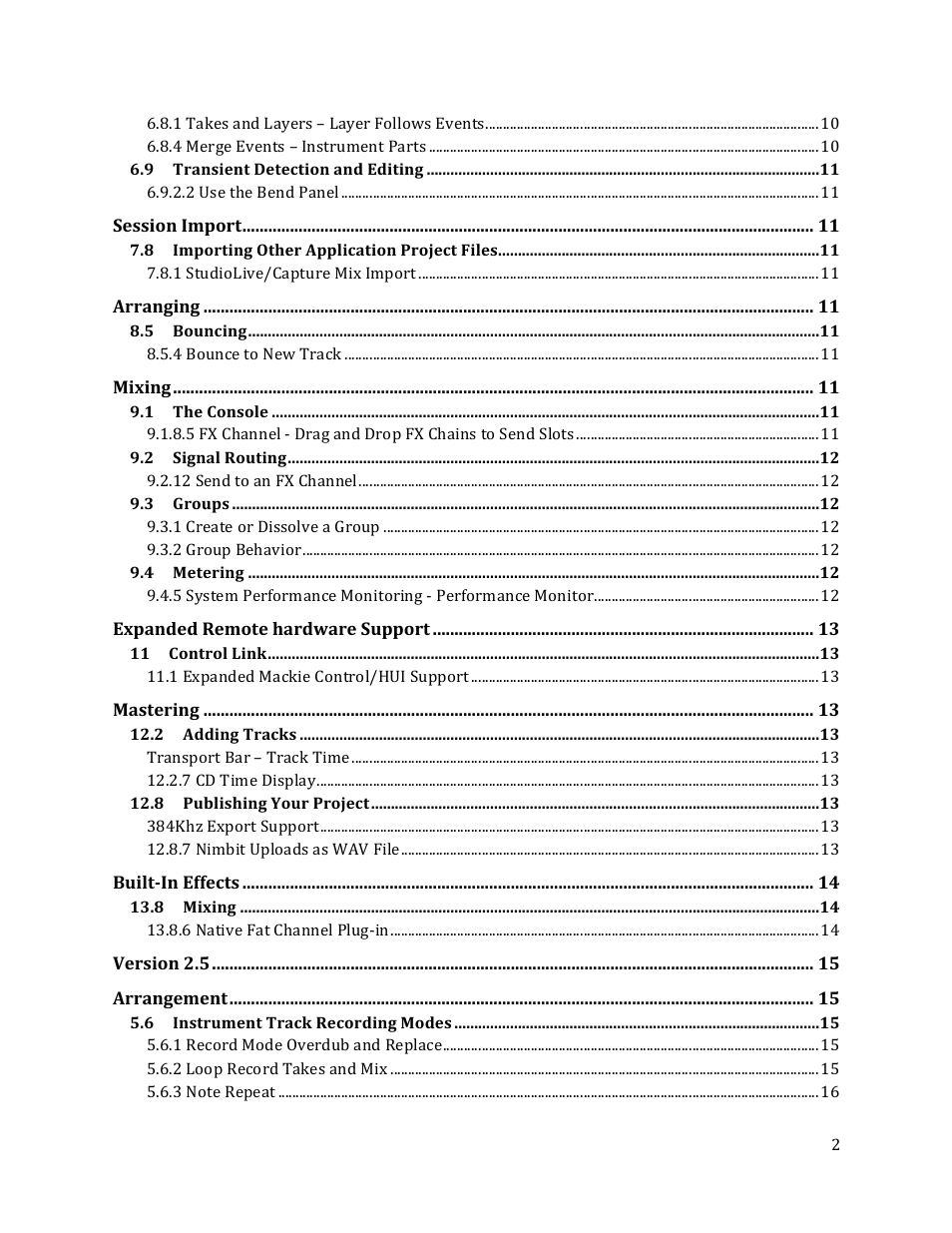 PreSonus Studio One User Manual | Page 2 / 31 | Original mode