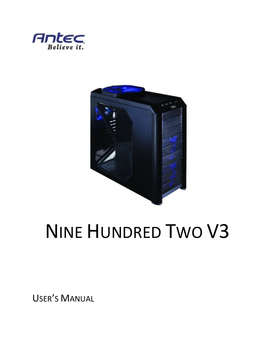 Antec Nine Hundred Two V3 User Manual 15 Pages