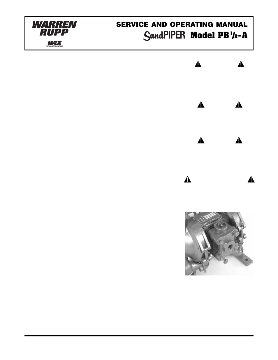 SANDPIPER PB1/2-A User Manual | 7 pages | Original mode