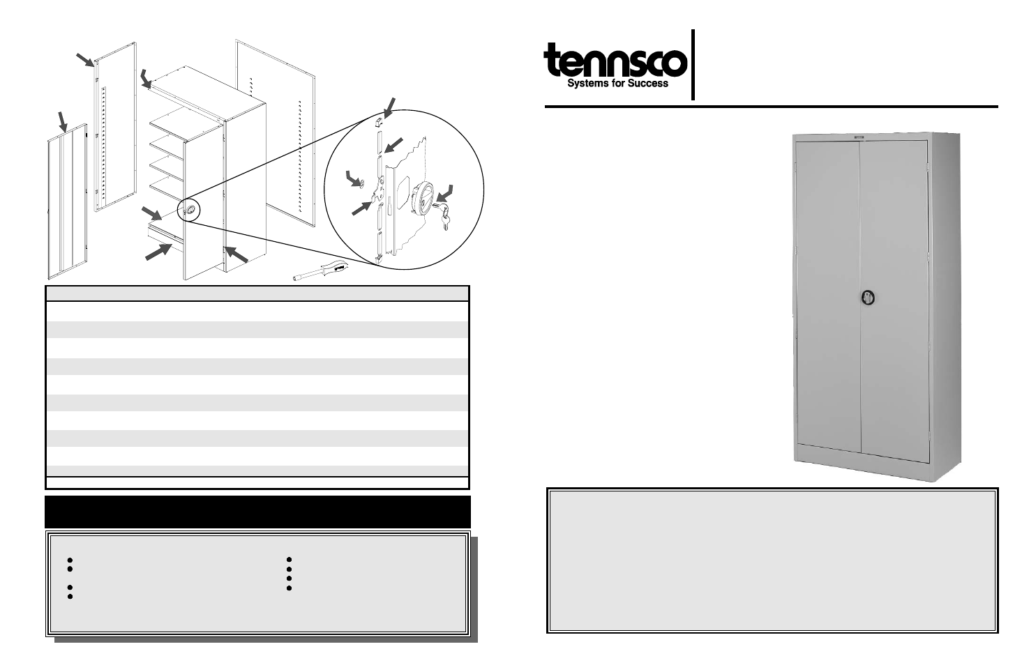 Tennsco 1480rh User Manual 4 Pages