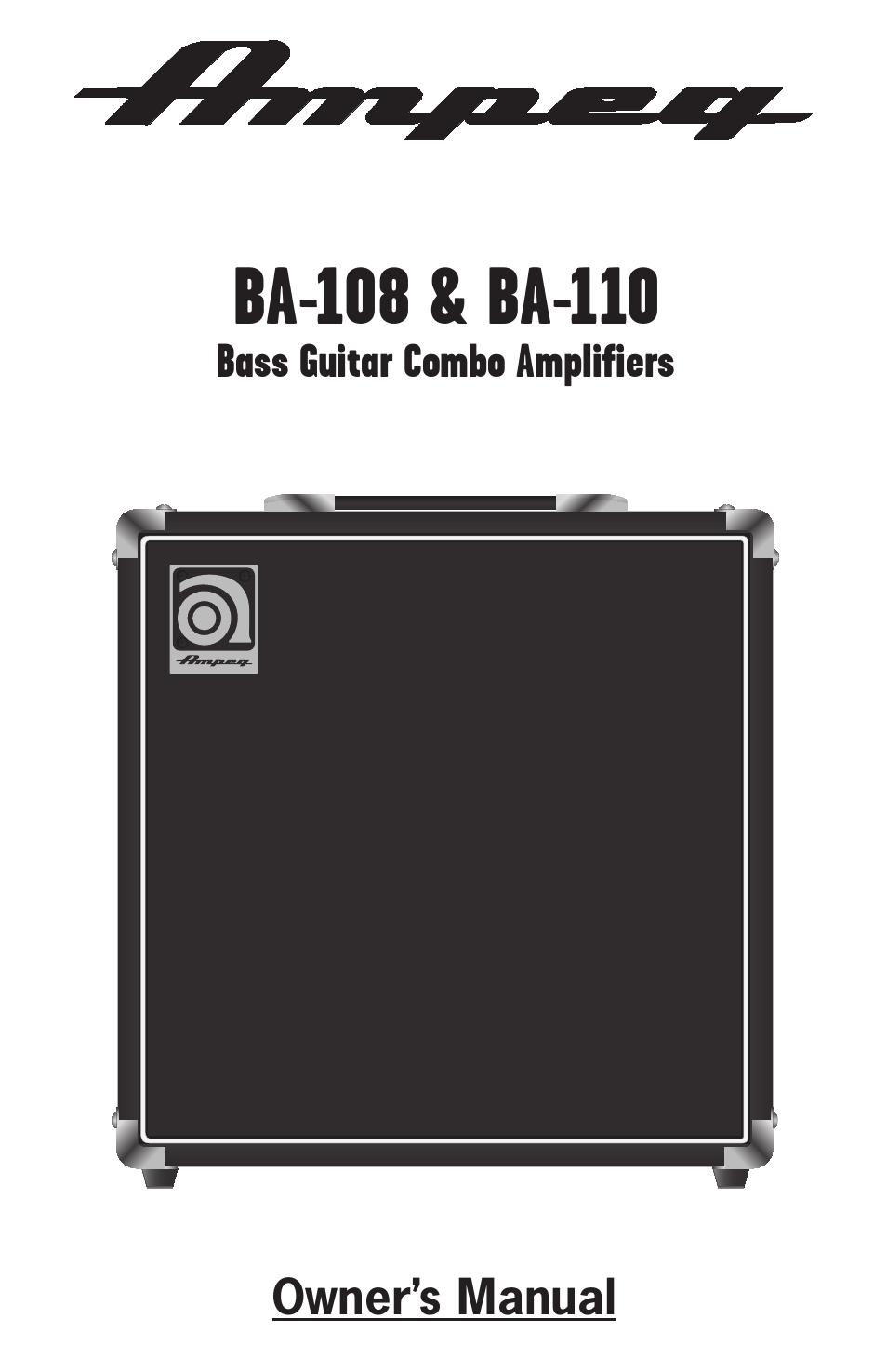 Ampeg BA-108 User Manual | 8 pages | Also for: BA-110