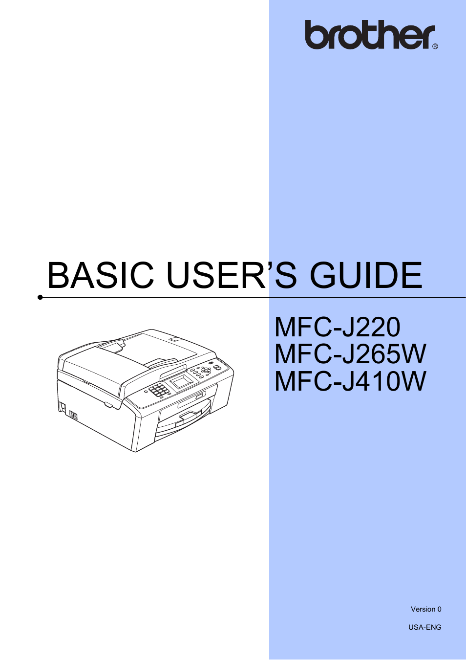 Brother Mfc J410w User Manual 122 Pages Also For Mfc J220 Mfc J265w