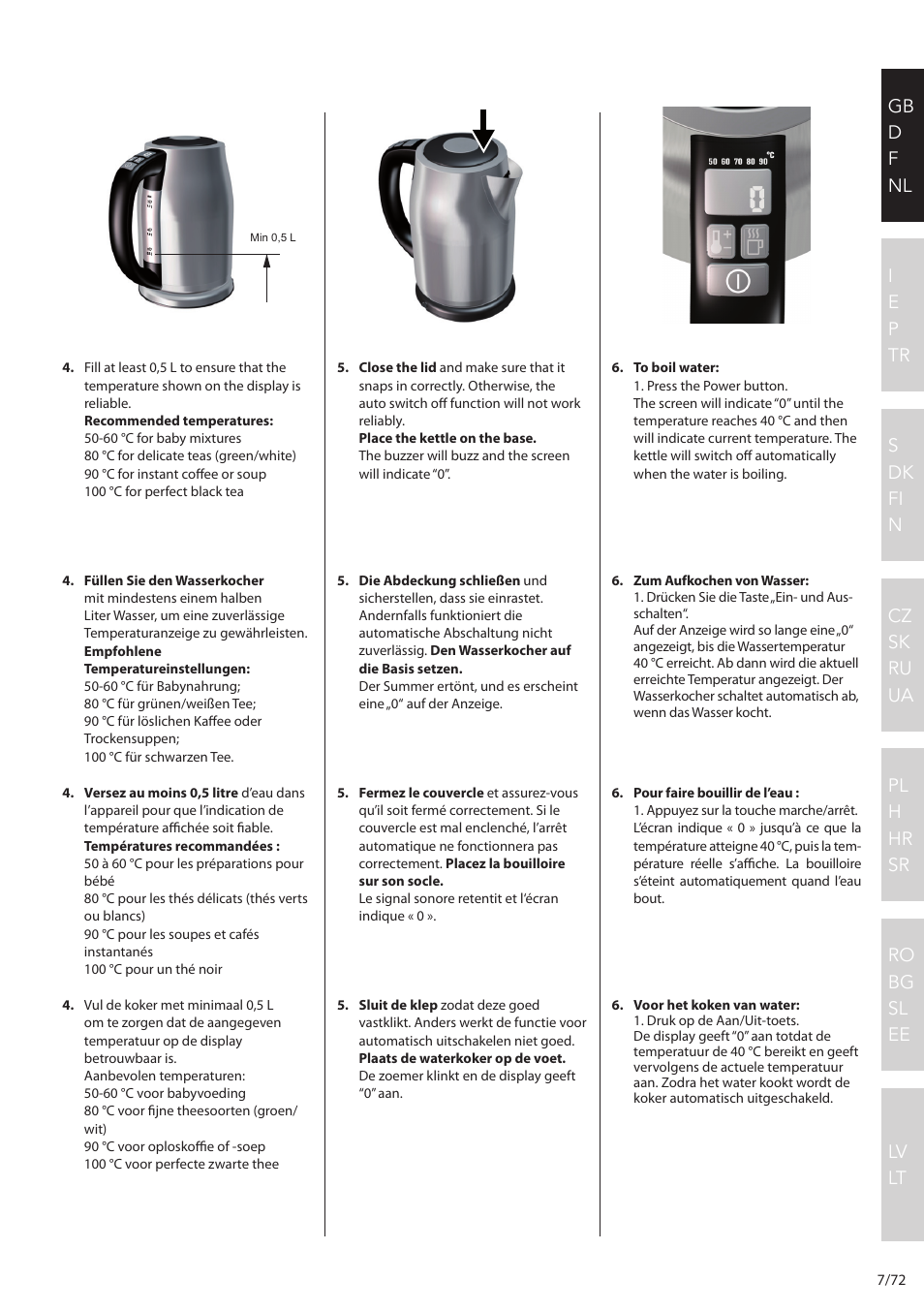 Electrolux Eewa7500 User Manual Page 7 72 Original Mode