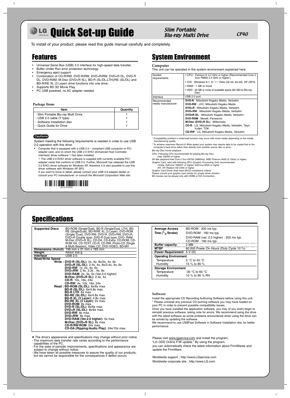 Quick Set Up Guide Features System Environment Lg Cp40ng10 User Manual Page 3 4 Original Mode