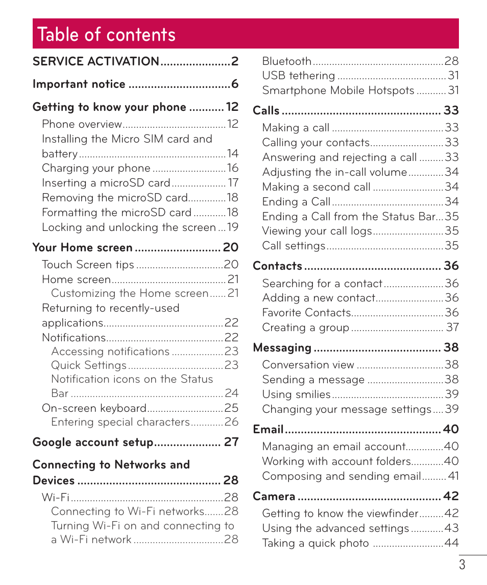LG D415 User Manual | Page 5 / 122 | Original mode | Also for: LGD415RD