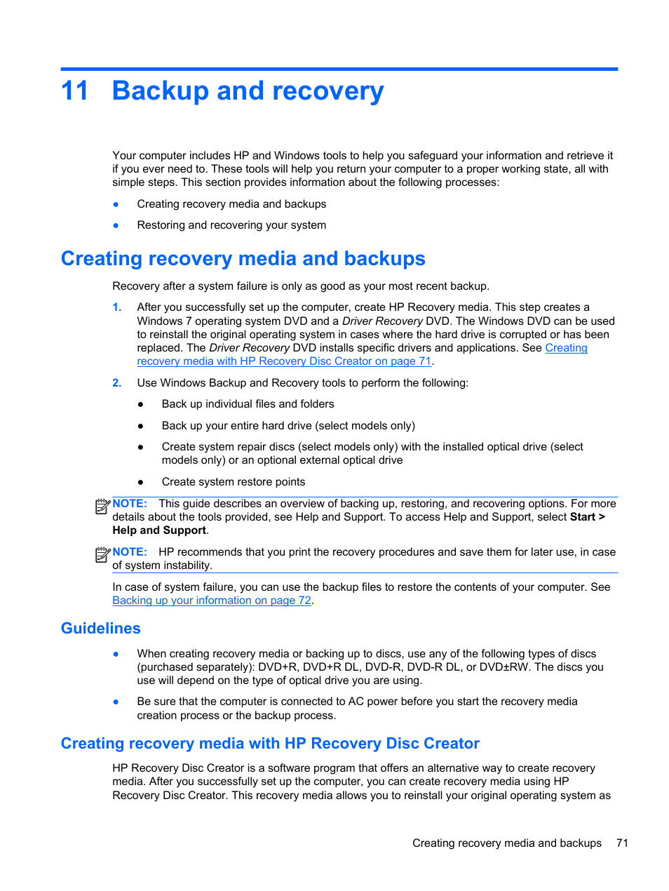 hp recovery disk creator