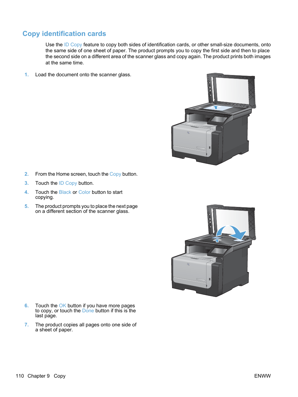 Id Card Copy Hp Printer
