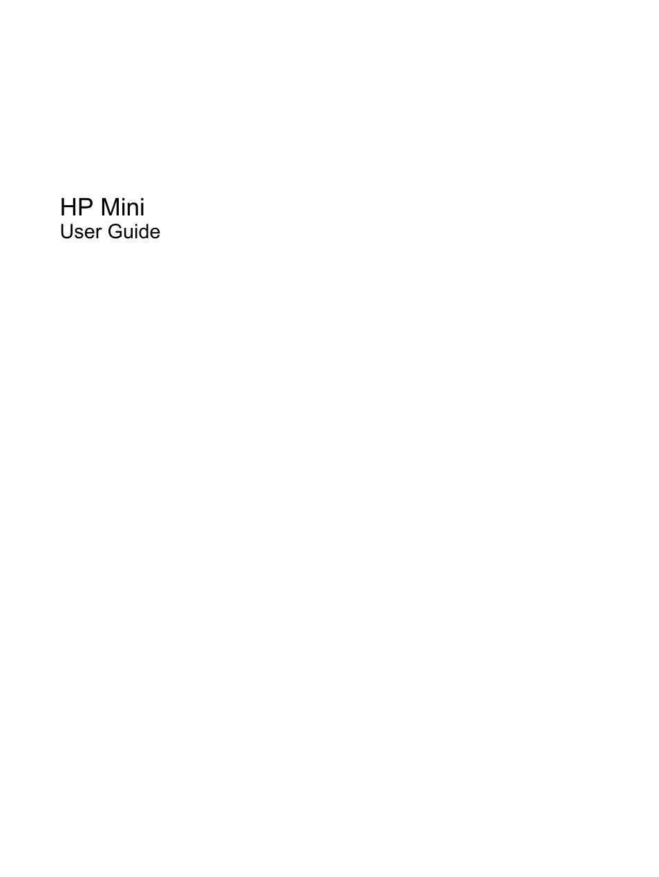 HP Mini 5102 User Manual | 130 pages