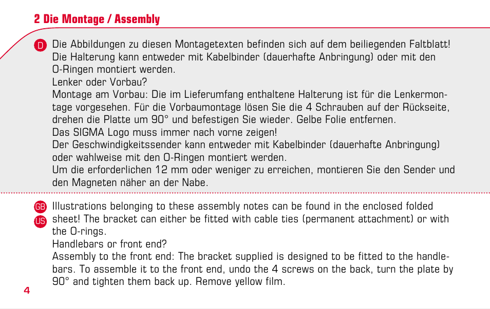 SIGMA BC 1009 STS User Manual | Page 4 / 100 | Original mode