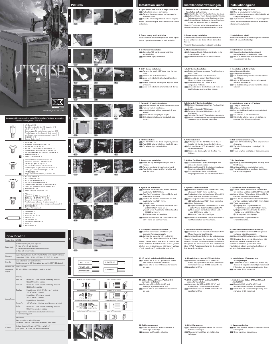 Xigmatek Utgard User Manual 2 Pages Original Mode