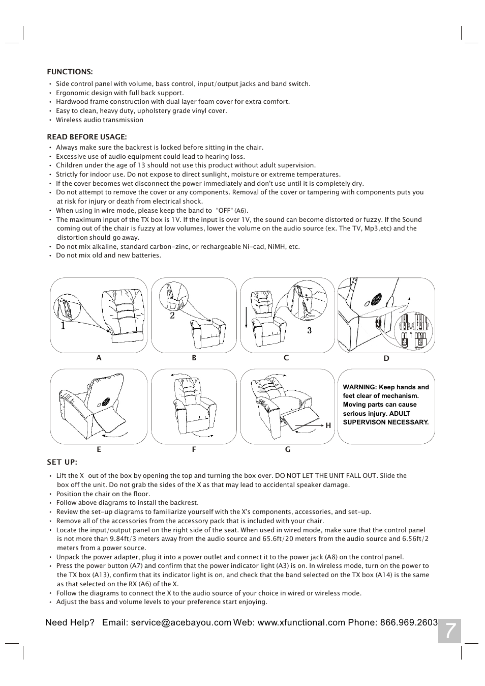 X Rockers 06106 User Manual | Page 7 / 8