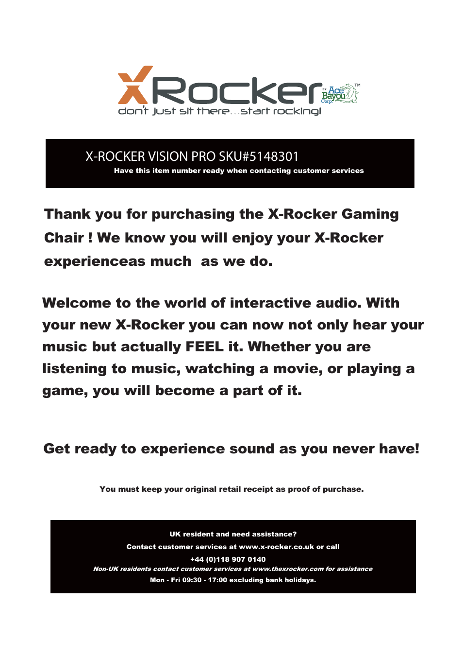 X Rockers 51483 User Manual 10 Pages