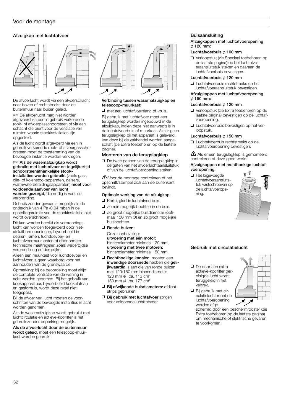 Voor de montage | Siemens LB75564 User Manual | Page 32 / 64 | Original ...