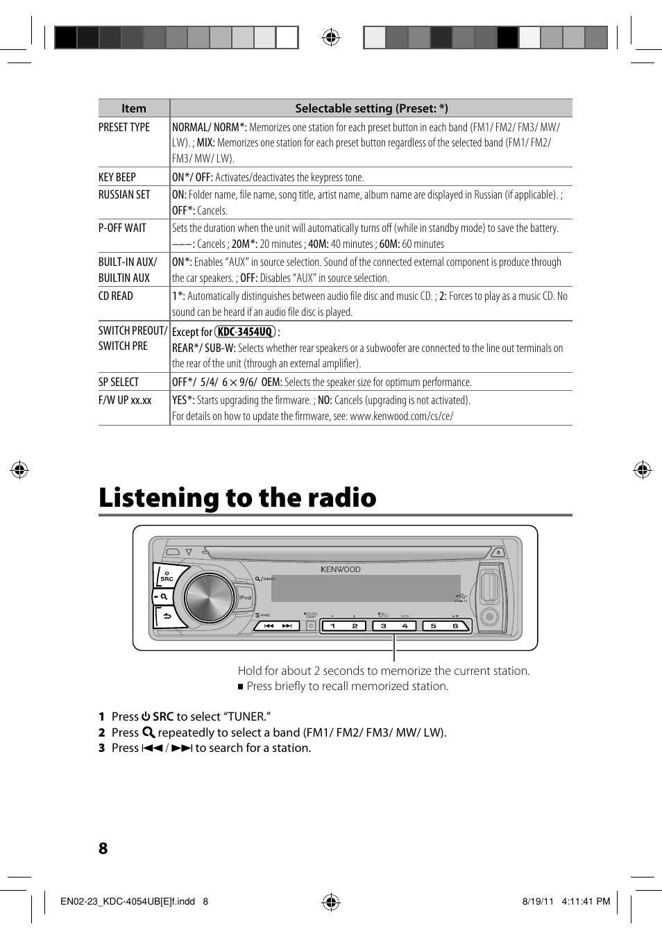 Kenwood kdc 3054ug схема