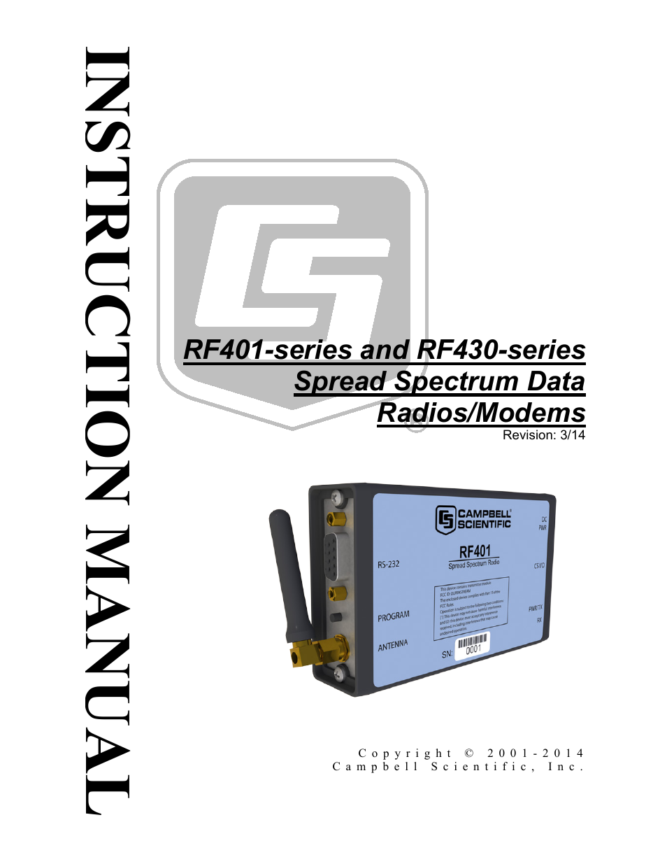 Campbell Scientific RF400 Spread Spectrum Radio 