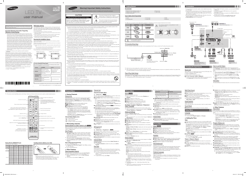 Samsung UN28H4000AFXZA User Manual | 2 pages | Original mode