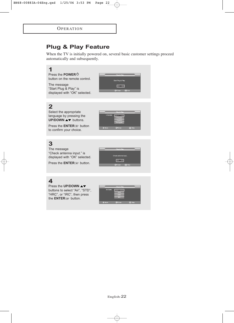 Plug & play feature | Samsung LNR328WX-XAA User Manual | Page 27 / 88