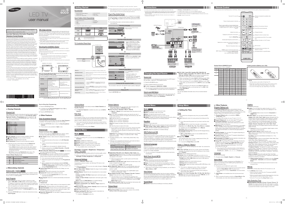 Samsung UN60EH6003FXZA User Manual | 2 pages | Original mode