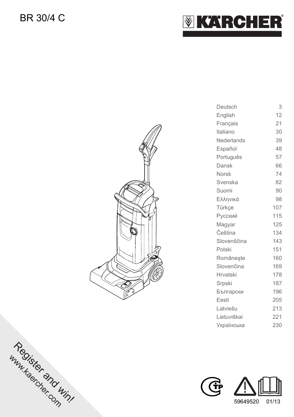 Karcher BR 30-4 C User Manual | 242 pages | Original mode | Also for
