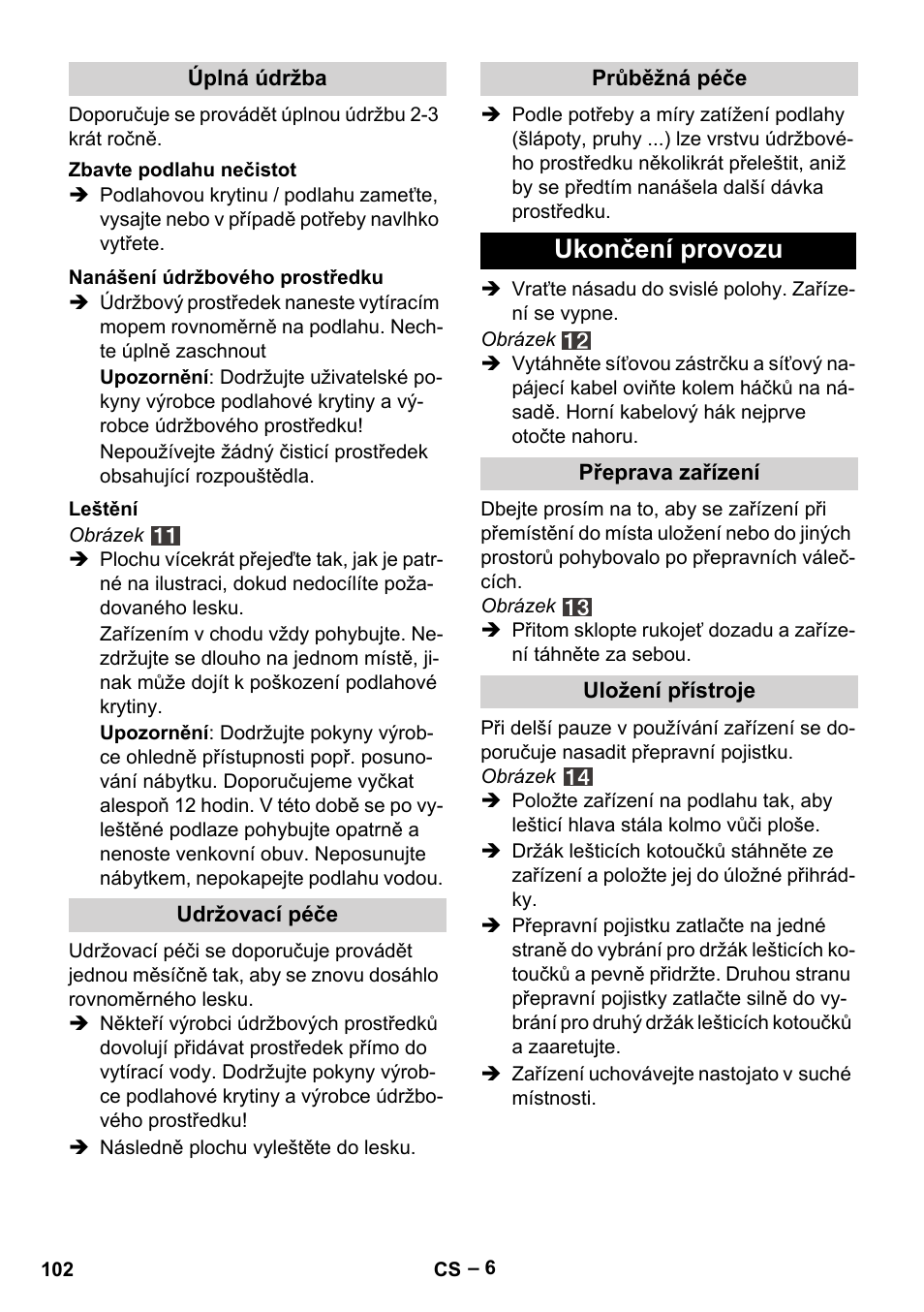 Ukonceni Provozu Karcher Fp 303 User Manual Page 102 1 Original Mode