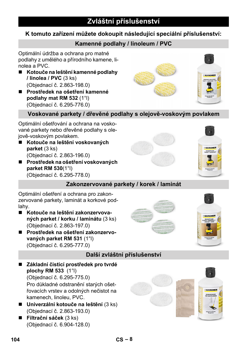 Zvlastni Prislusenstvi Karcher Fp 303 User Manual Page 104 1 Original Mode