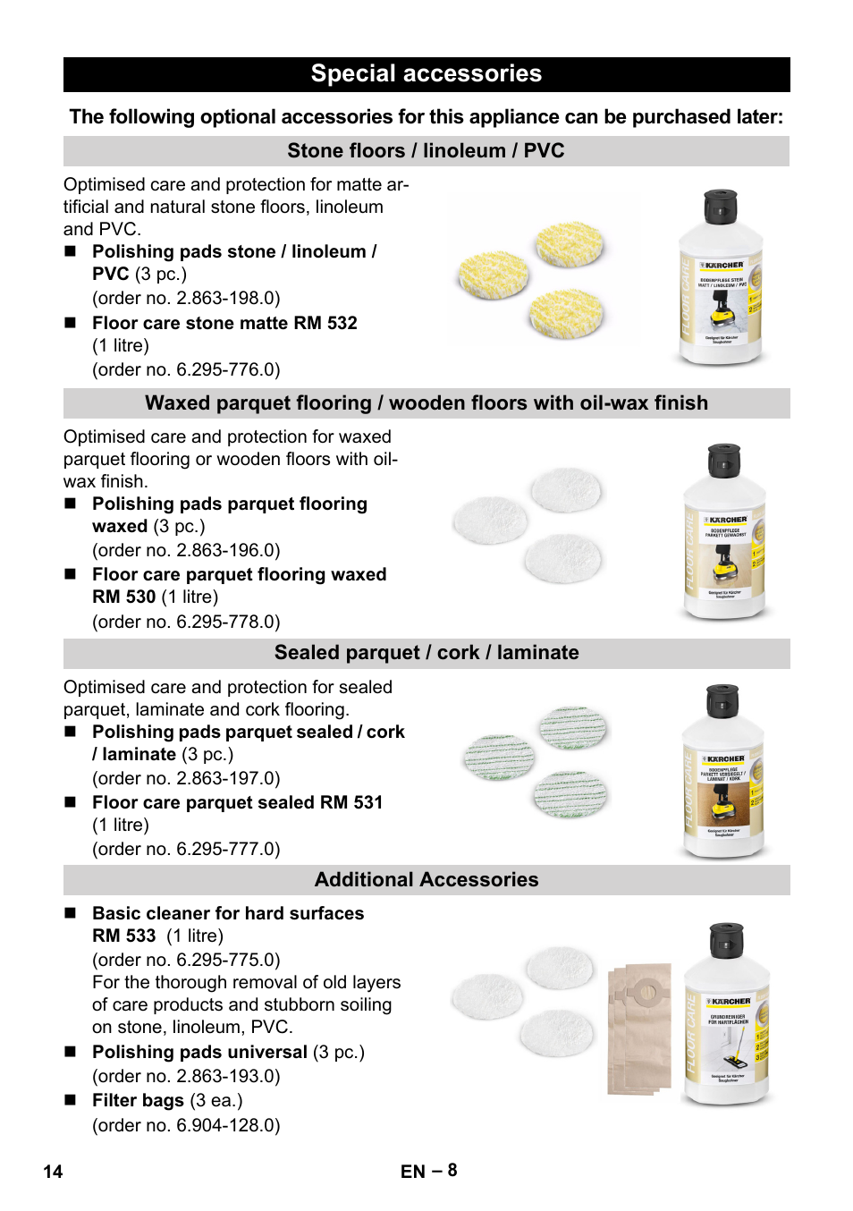 Special Accessories Karcher Fp 303 User Manual Page 14 1