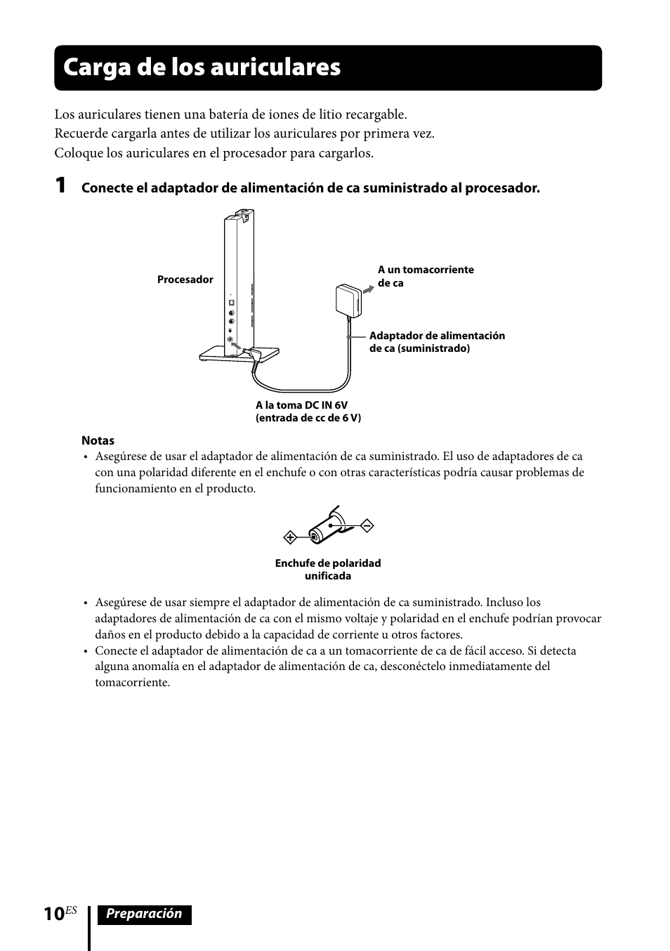 Carga De Los Auriculares Sony Mdr Ds6500 User Manual Page 66