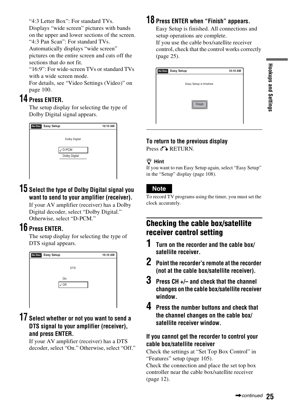 Sony RDR-VX521 User Manual | Page 25 / 132