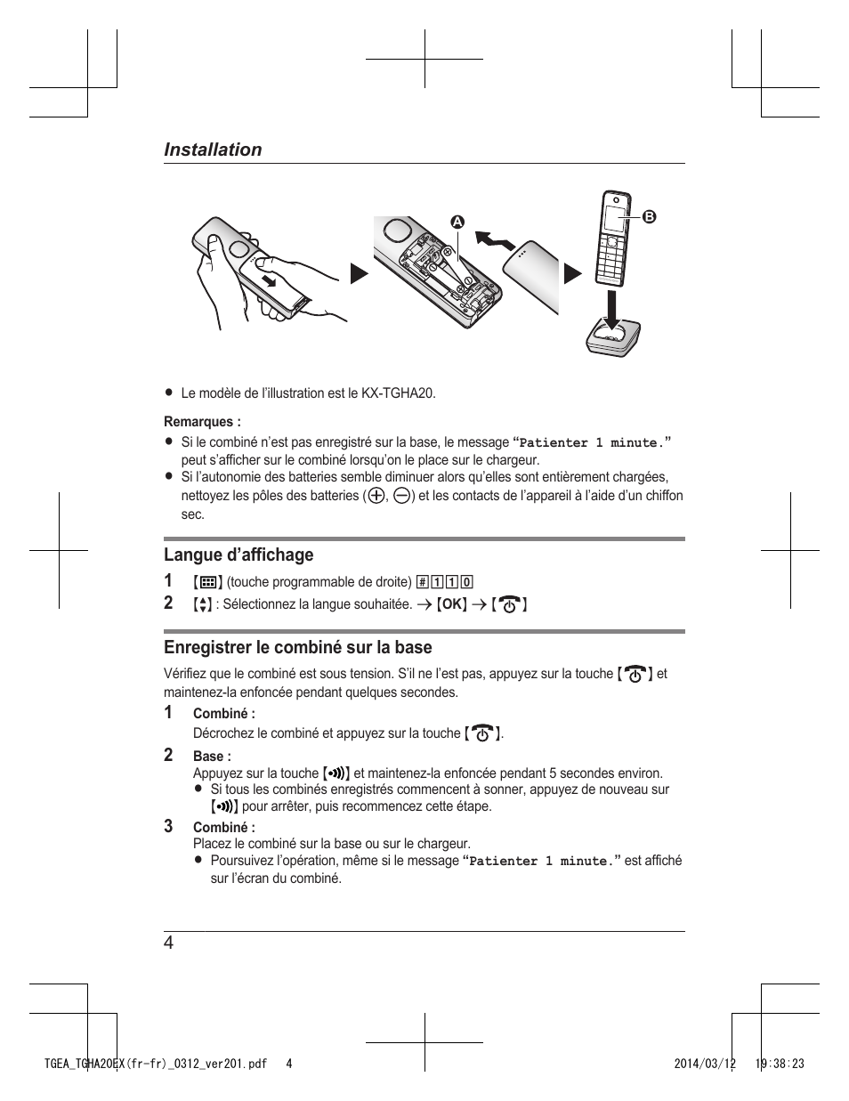Panasonic KXTGEA20EX User Manual | Page 20 / 112 | Original mode | Also