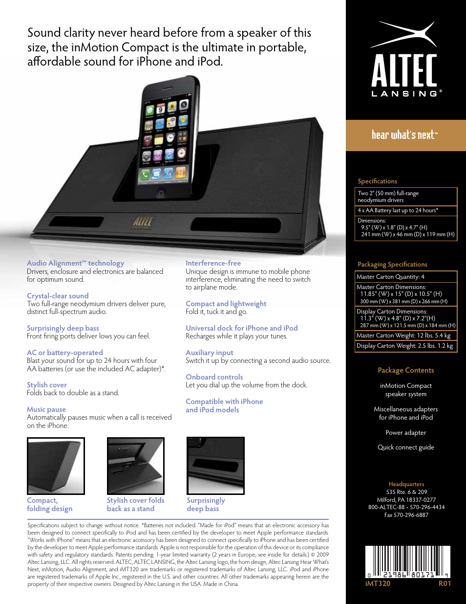 altec lansing imt320