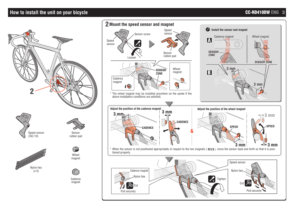 How to install the unit on your bicycle | CatEye CC-RD410DW [Strada