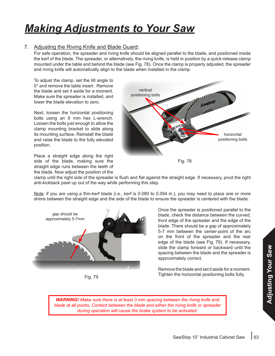 SawStop ICS73600 User Manual 
