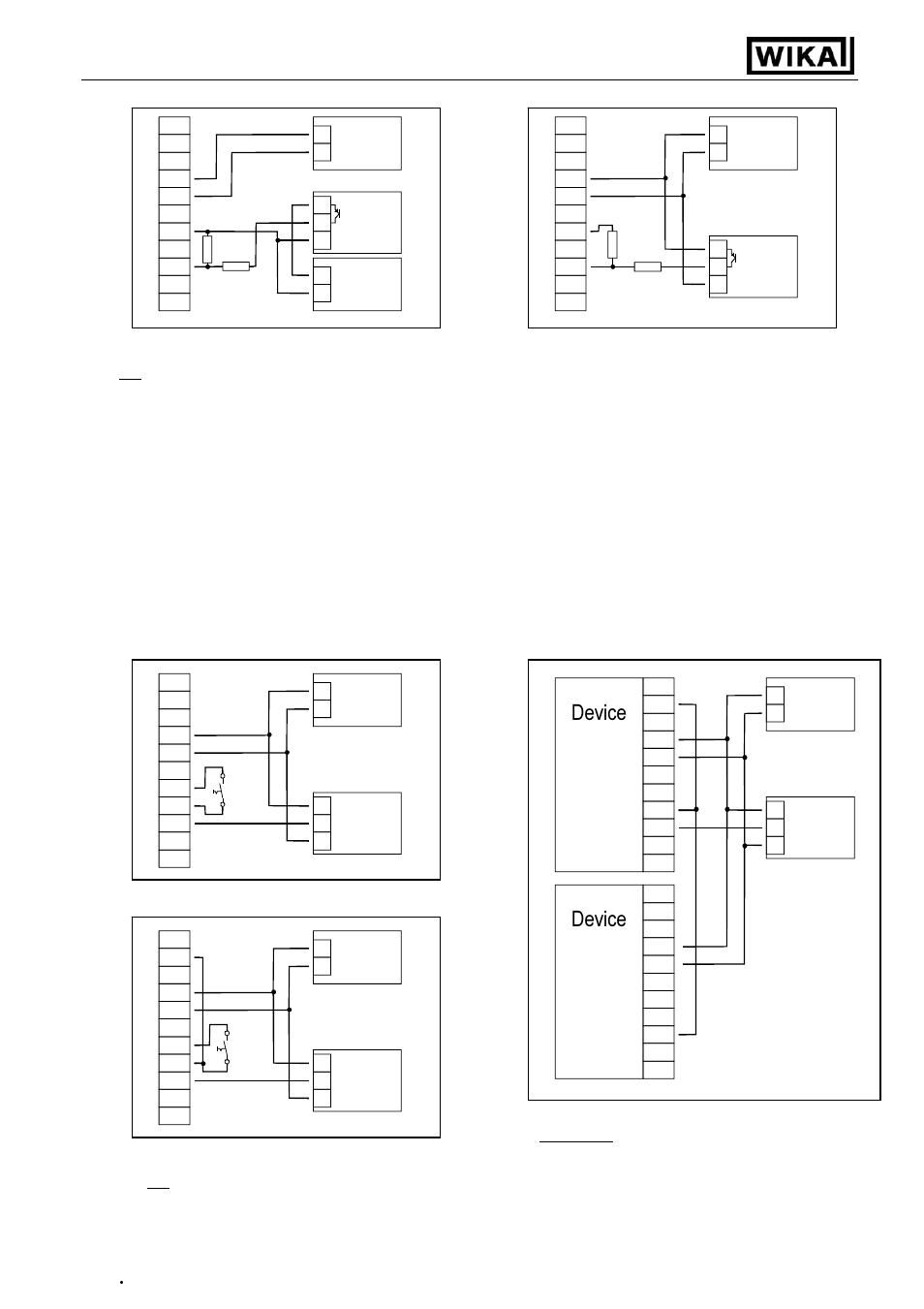 Device no.1, Device no.2, Operating instructions digital indicator di15 | Connecting a counter signal | WIKA DI15 User Manual | Page 8 / 28