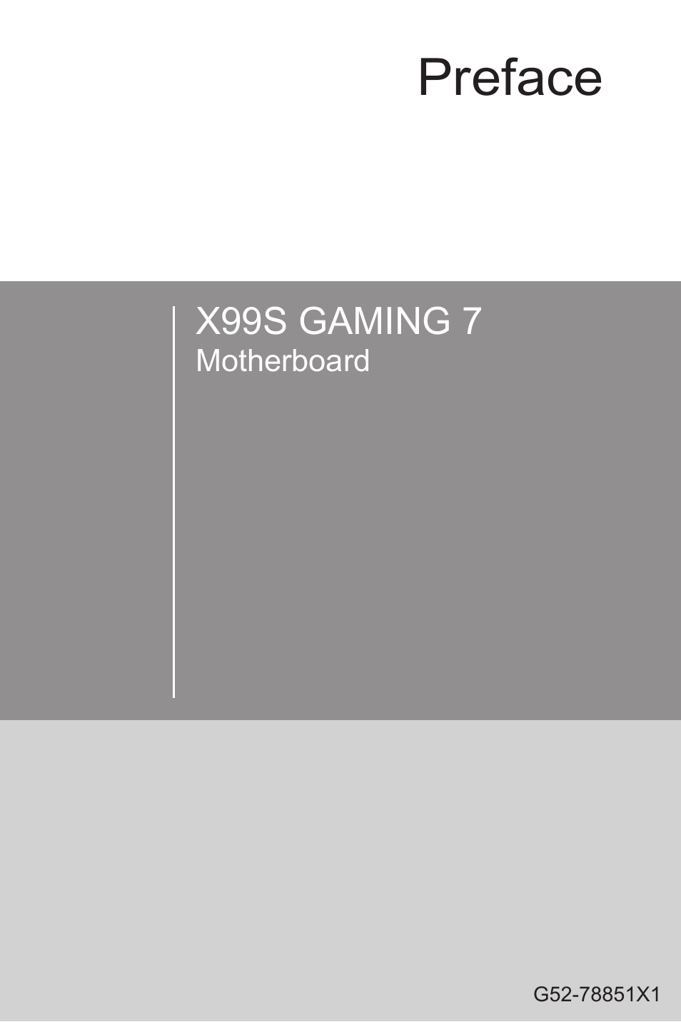 MSI X99S GAMING 7 Manual User Manual | 112 pages | Original mode | Also