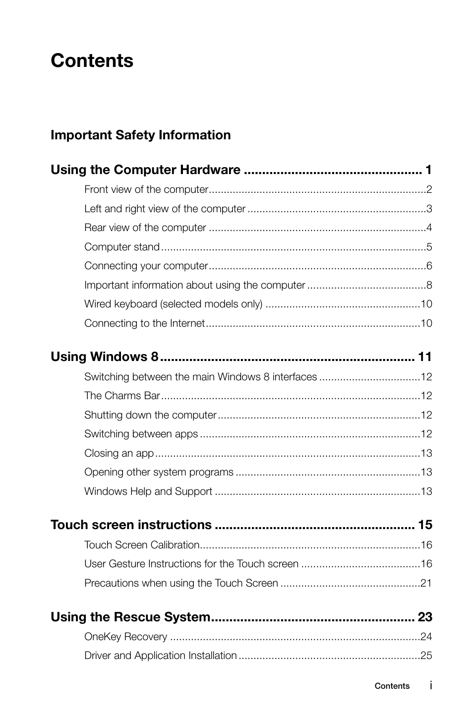 Lenovo IdeaCentre A520 All-in-One User Manual | Page 4 / 43 | Original mode