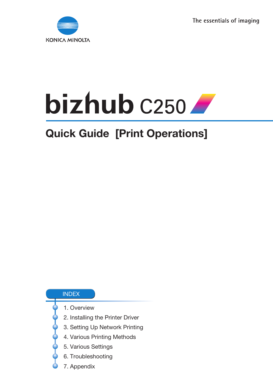 Konica Minolta bizhub C250 User Manual | 96 pages