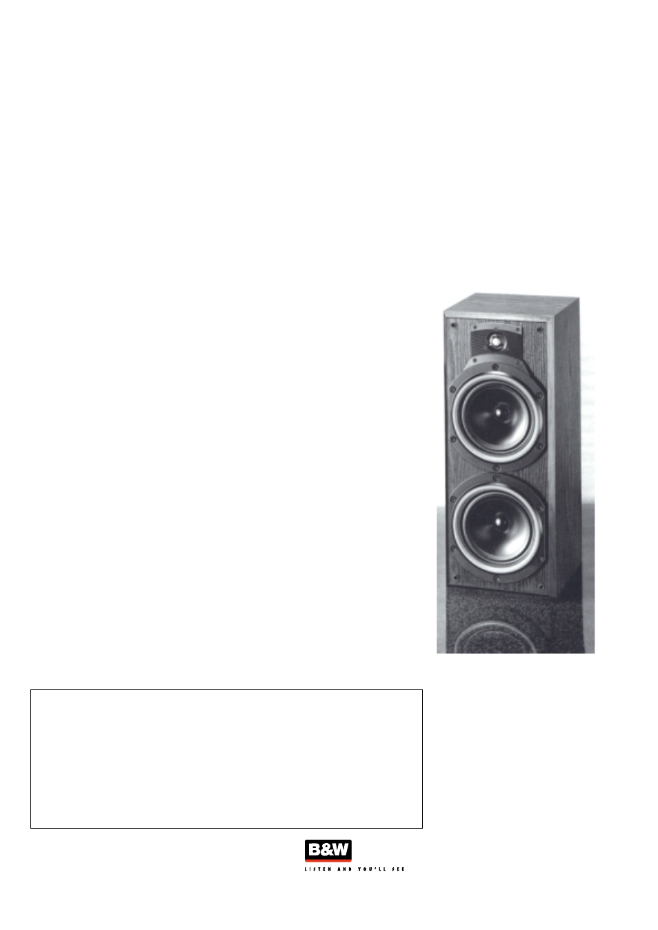 Bowers Wilkins Dm3 User Manual 2 Pages Bowers Wilkins Dm3 User Manual 2 Pages