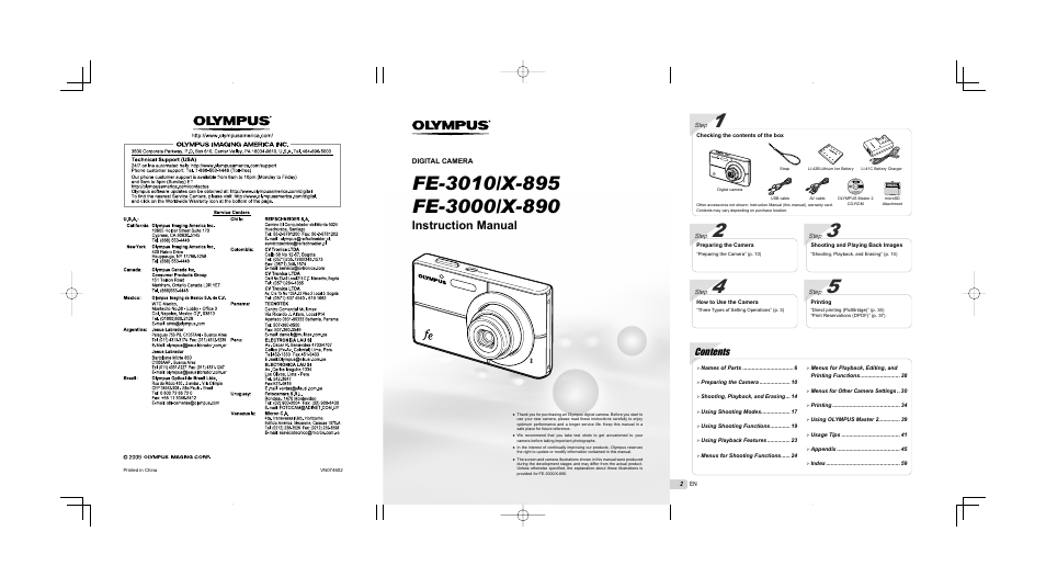 Olympus FE-3010 User Manual | 62 pages