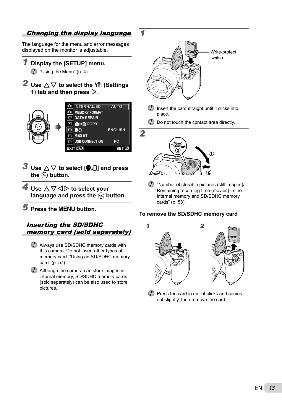 13 En Changing The Display Language Olympus Sp 600uz User Manual Page 13 70 13 En Changing The Display Language Olympus Sp 600uz User Manual Page 13 70
