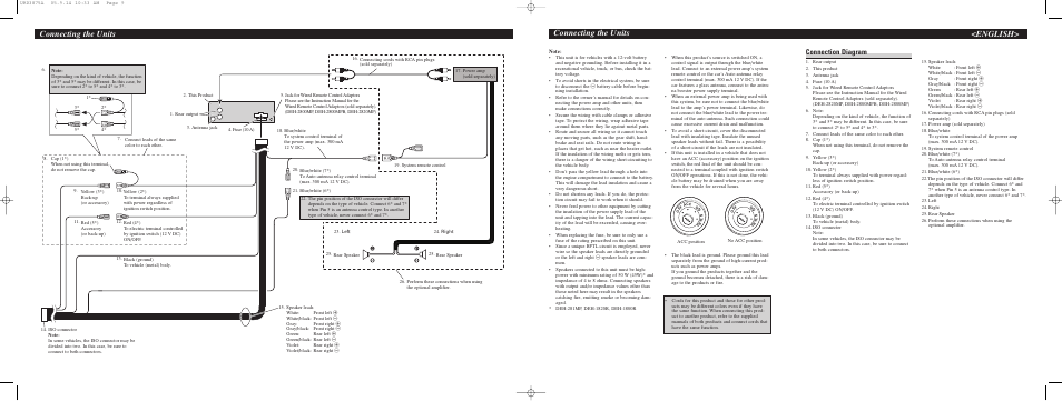 Connecting The Units Connecting The Units English Connection Diagram Pioneer Deh 1800r User Manual Page 3 6 Original Mode