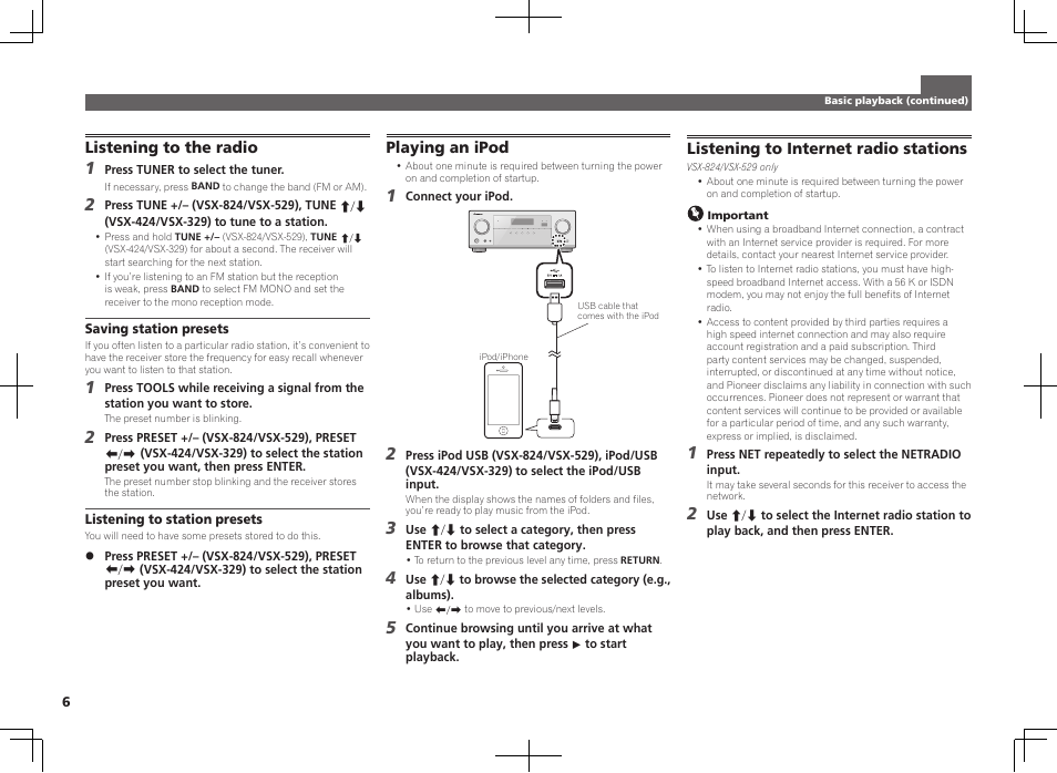 Pioneer VSX-824-K User Manual | Page 6 / 48 | Original mode | Also for