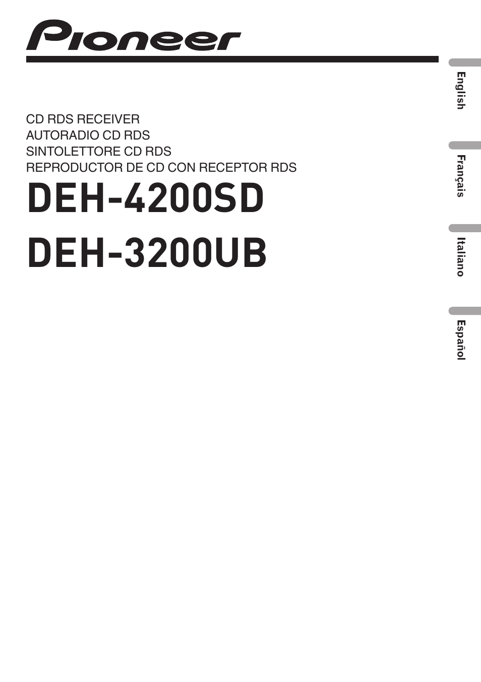 Pioneer deh 4200sd схема подключения