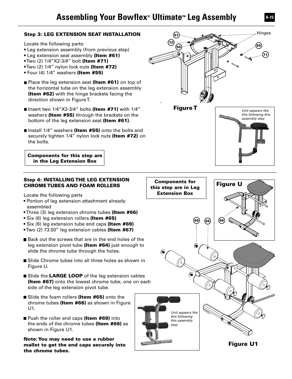 Assembling Your Bowflex Ultimate Leg Assembly Bowflex Ultimate User Manual Page 103 110 Original Mode