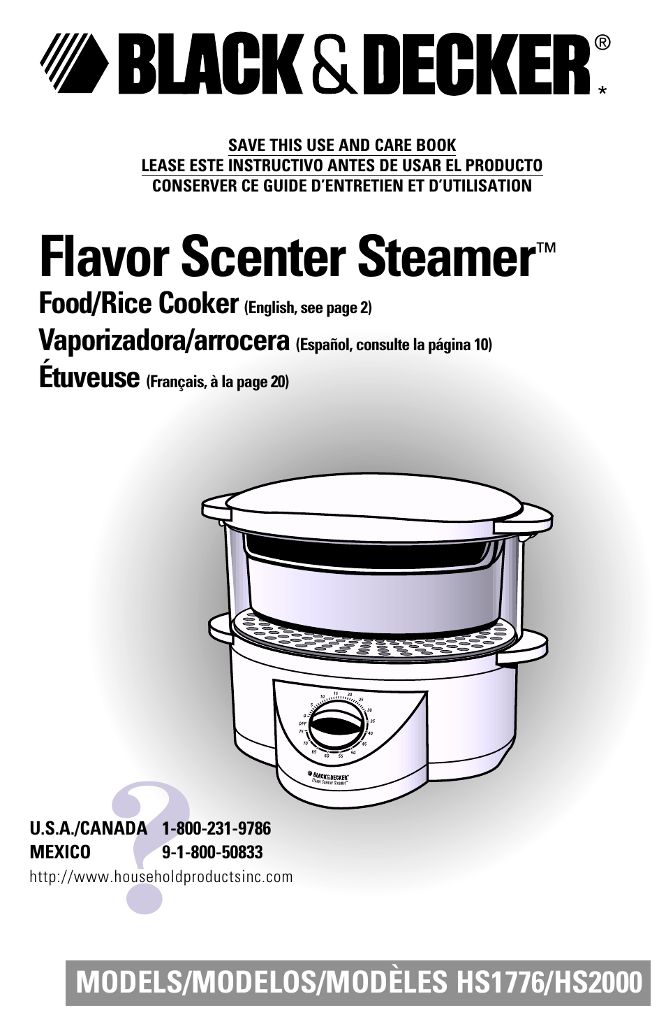 black & decker rice cooker manual