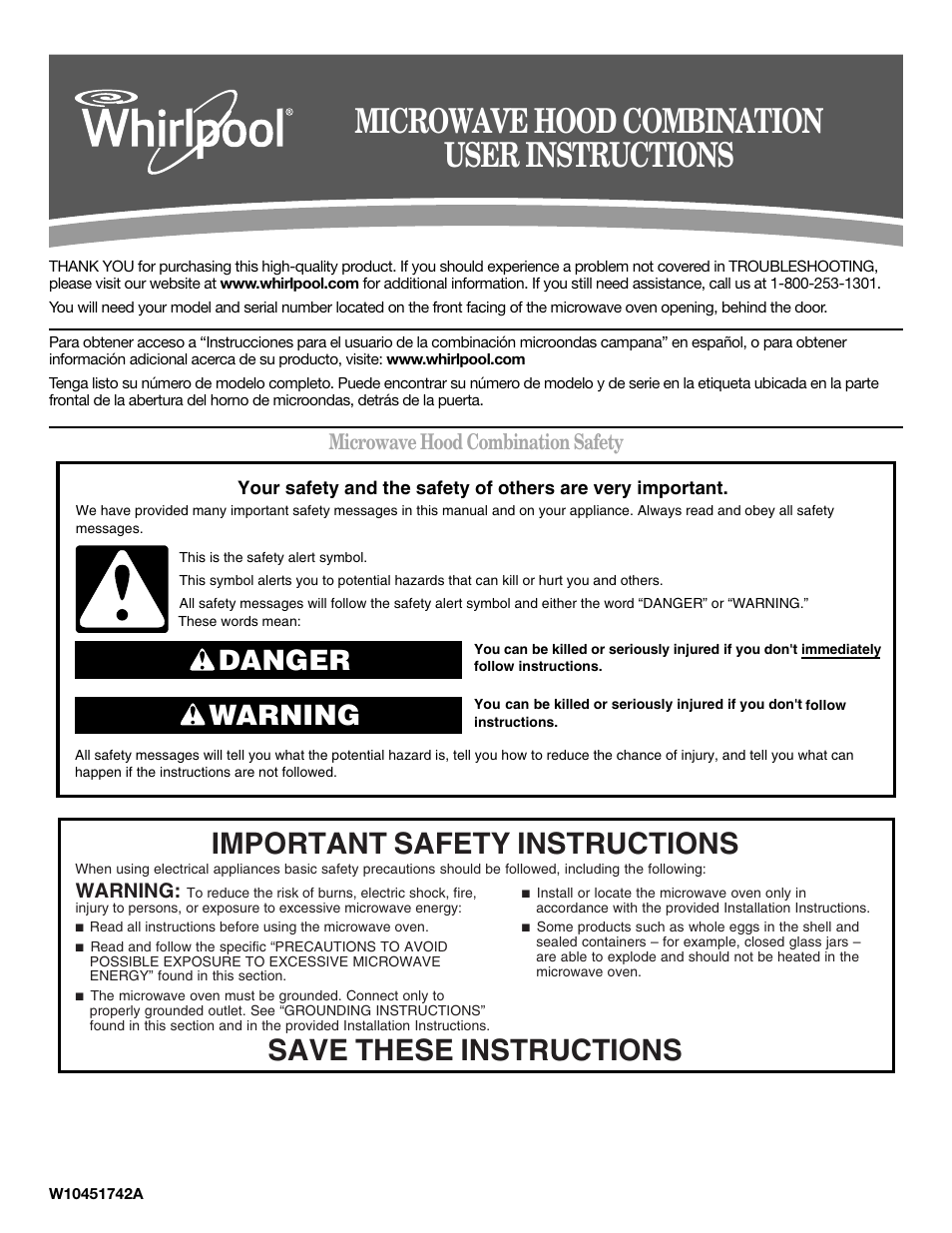 Whirlpool WMH32519CS User Manual | 8 pages