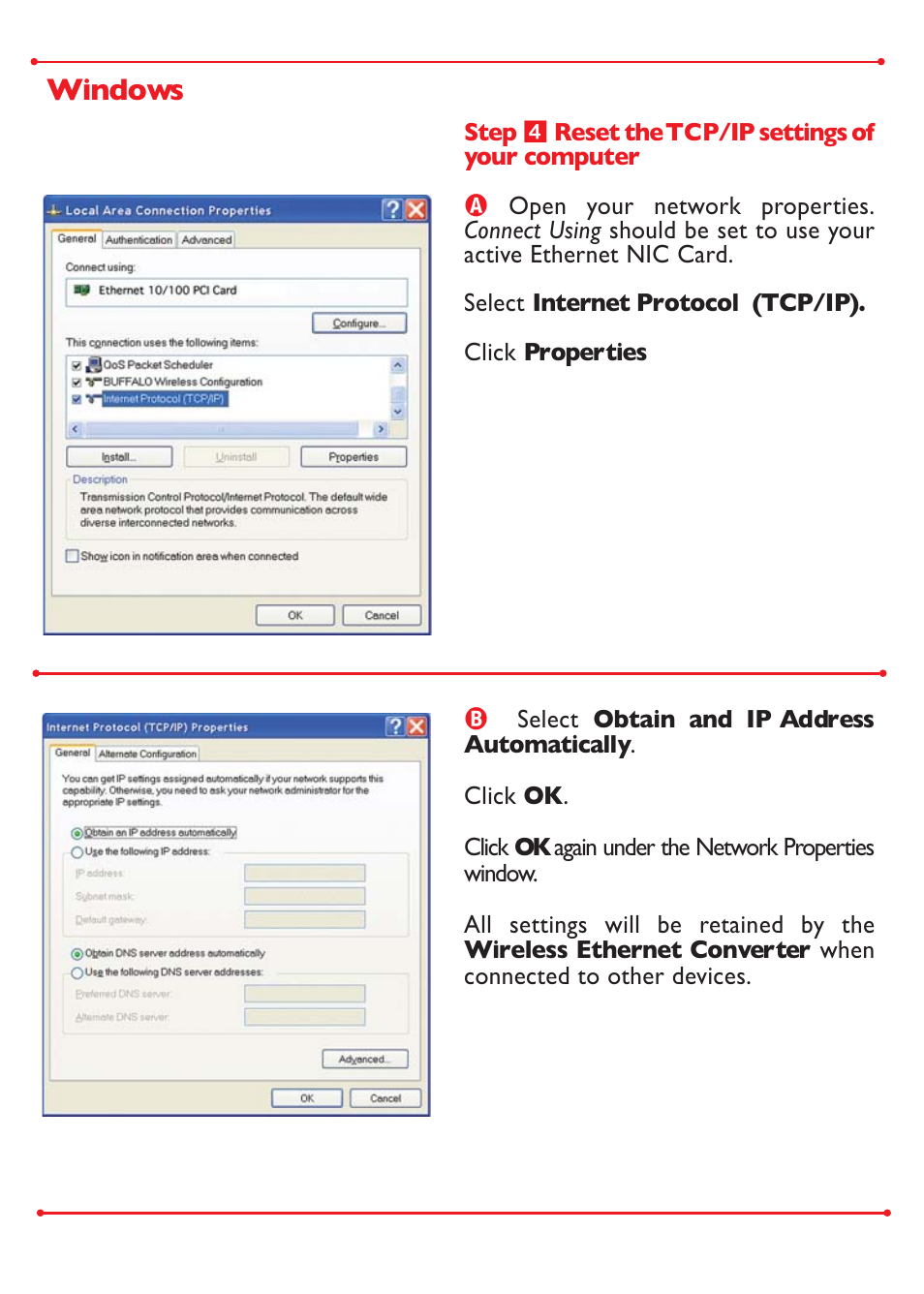Windows Buffalo Technology WLI-TX1-G54 User Manual Page