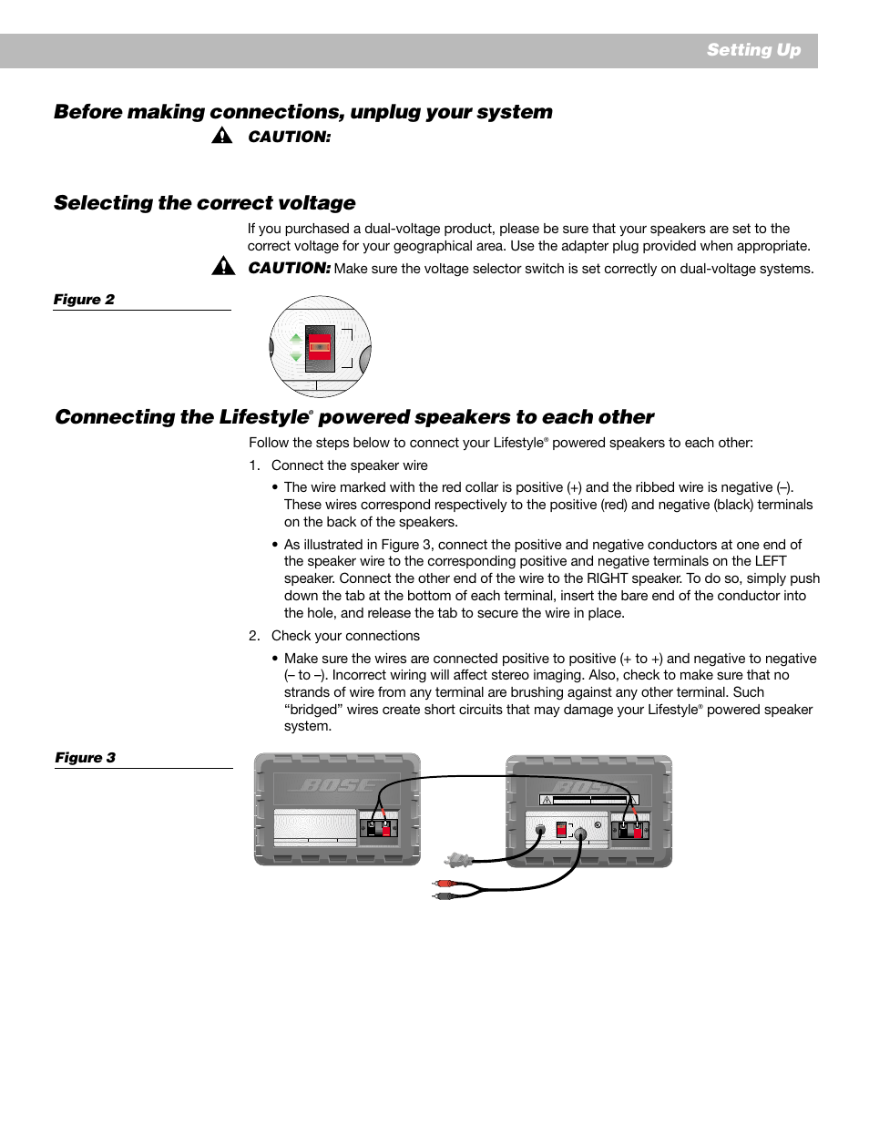 Connecting The Lifestyle Powered Speakers To Each Other Before Making Connections Unplug Your System Bose Lifestyle Surround Sound Speaker System User Manual Page 7 19