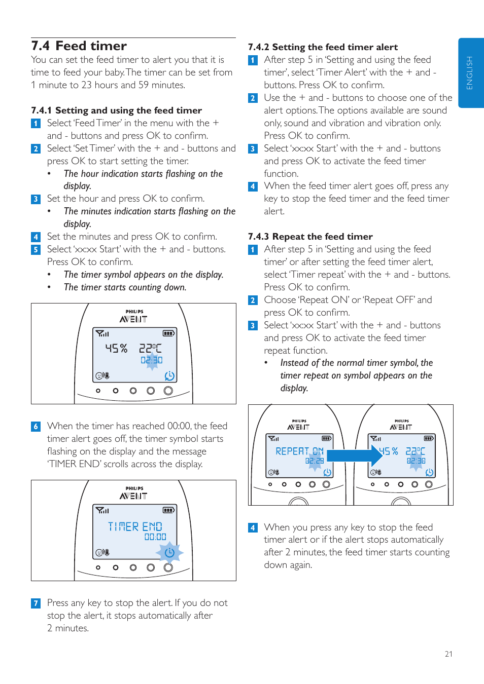 4 Feed Timer Philips Avent Ecoute Bebe Dect User Manual Page 21 400 Original Mode 4 Feed Timer Philips Avent Ecoute Bebe Dect User Manual Page 21 400 Original Mode