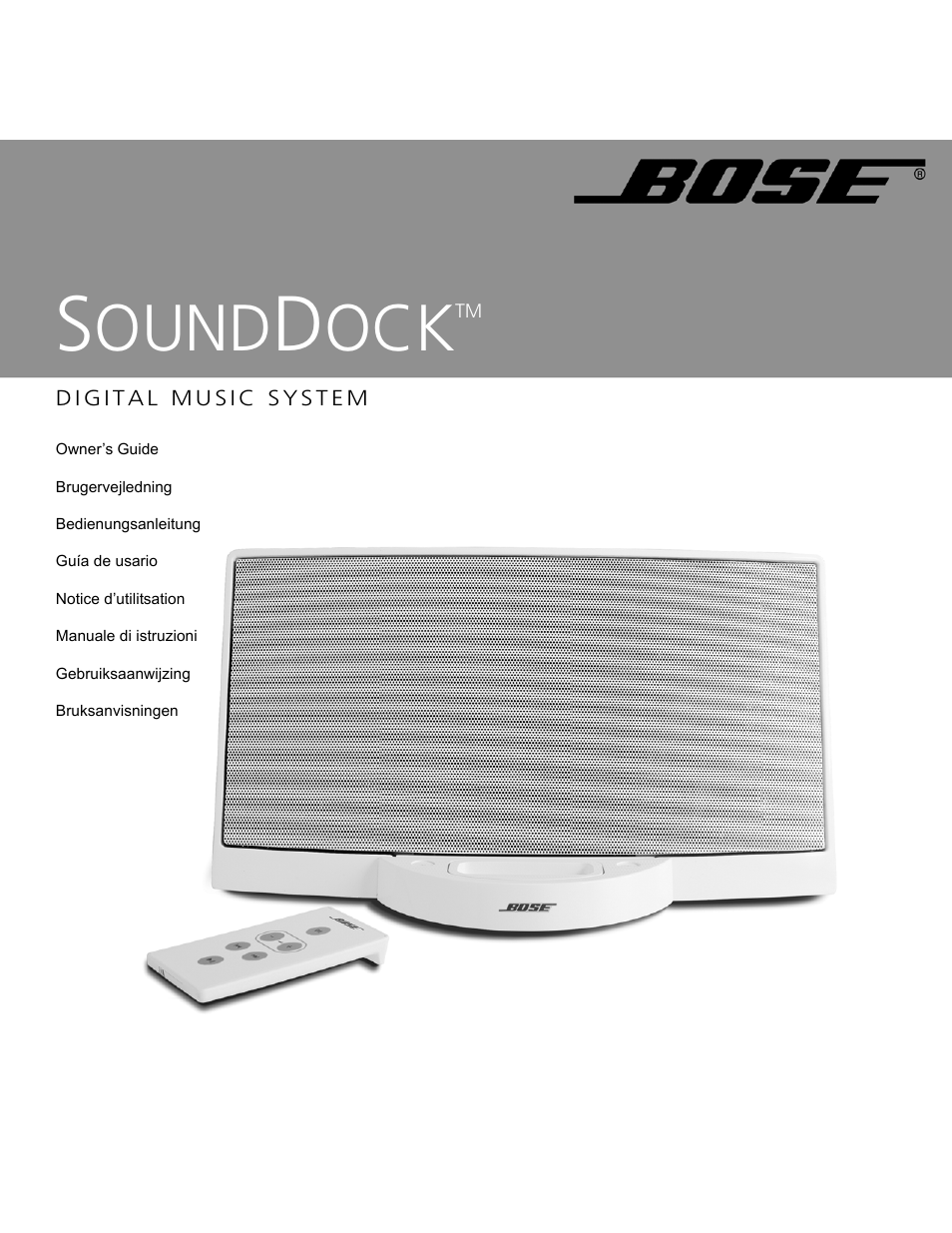 flov lidelse Investere Bose SoundDock User Manual | 72 pages