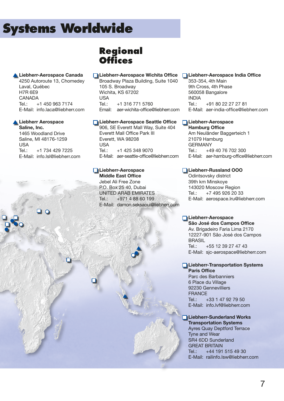 Regional Offices Liebherr Downloads User Manual Page 7 16